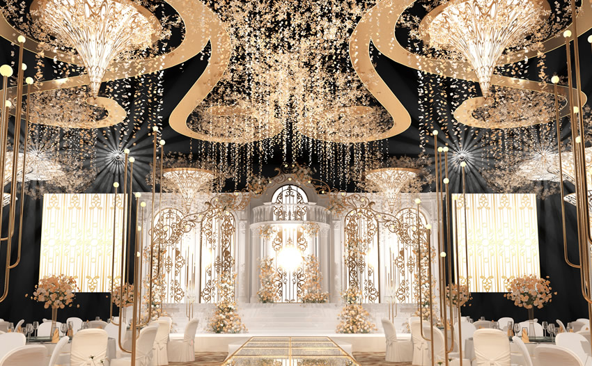 蓟州花木兰喜事汇金色大厅效果展示